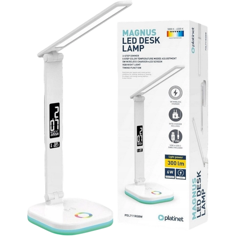 Настольная лампа Platinet PDL711RGB Белый