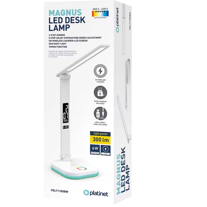 Настольная лампа Platinet PDL711RGB Белый