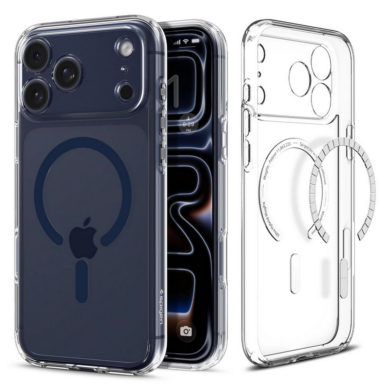 Чехол Spigen Apple iPhone 17 Pro Max Ultra Hybrid Magsafe Clear Deep Blue