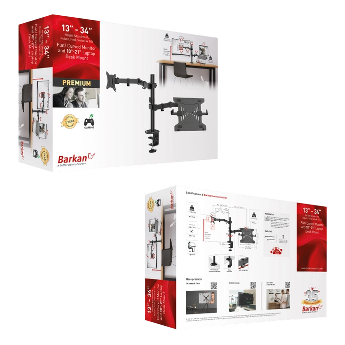 Suport pentru monitoare BARKAN M141LT Negru