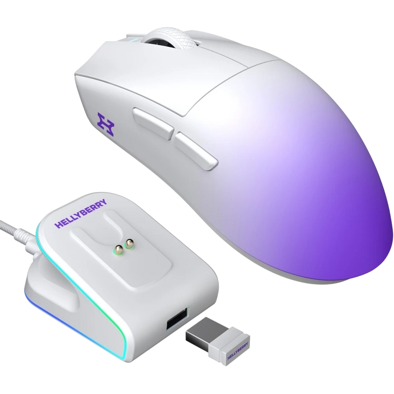 Игровая мышь HATOR Hellyberry HM47 Pro Белый | Фиолетовый