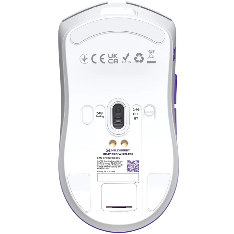 Игровая мышь HATOR Hellyberry HM47 Pro Белый | Фиолетовый