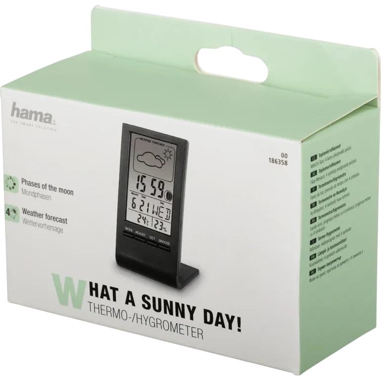 Smart senzor de temperatura și umiditate HAMA TH-100 Negru