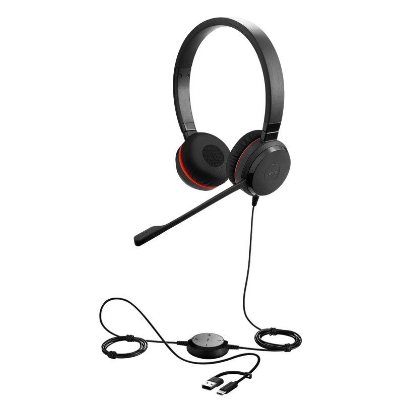 Гарнитуры для Колл-центров Jabra Evolve 30 II Stereo Чёрный Проводной аналоговый | 20 Гц - 20000 Гц