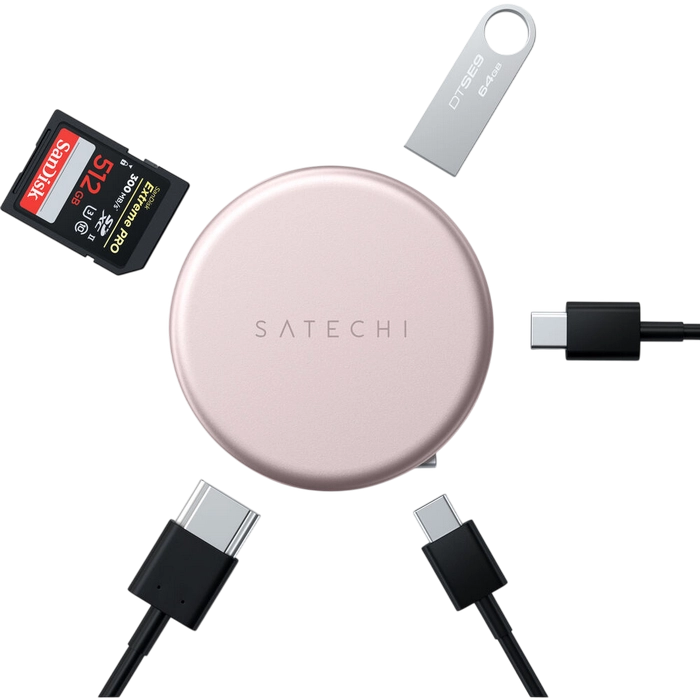 Adaptor multiport Satechi OntheGo Roz