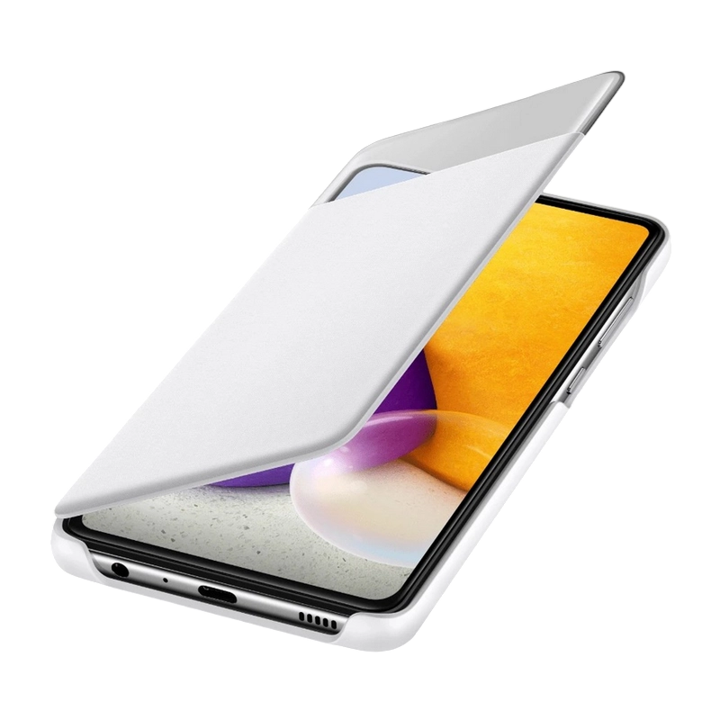 Чехол книжка Samsung Galaxy A72 Smart S View Wallet Белый