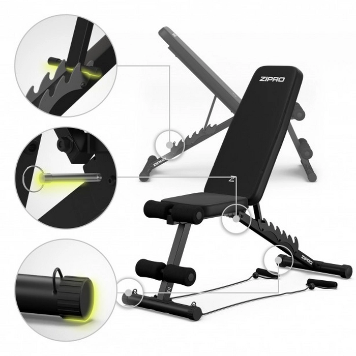 Bancă fitness Zipro Tempo Negru