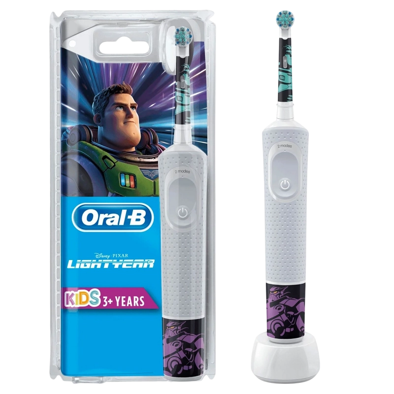 Электрическая зубная щетка Braun Oral-B Vitality Kids Lightyear Серый