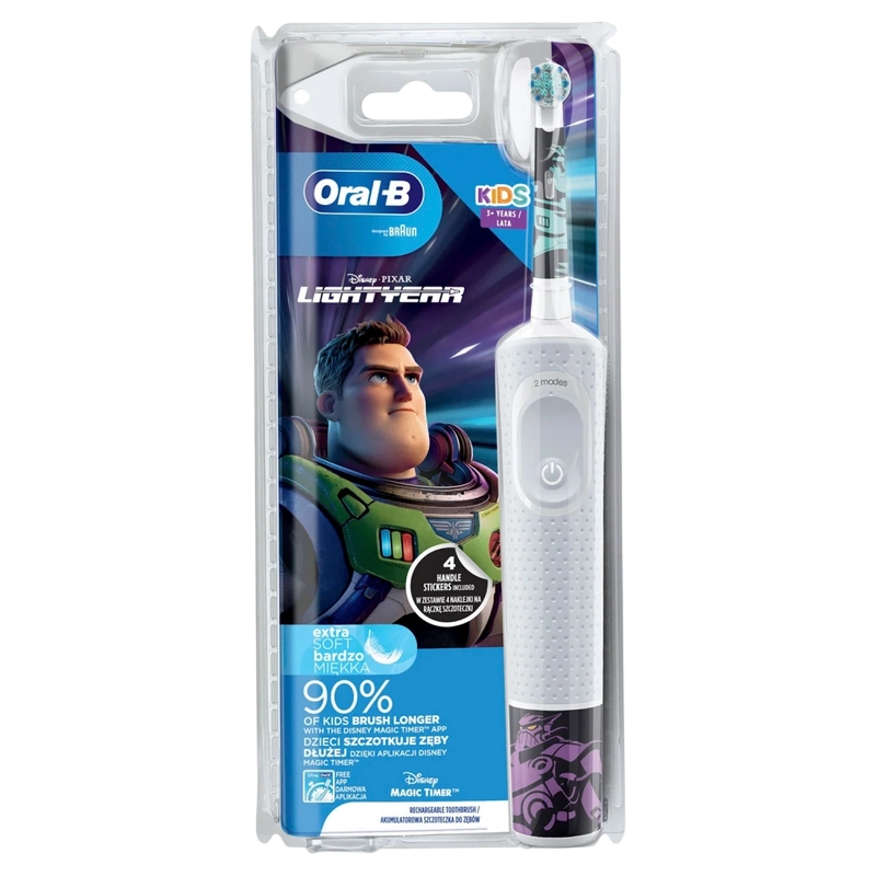 Электрическая зубная щетка Braun Oral-B Vitality Kids Lightyear Серый