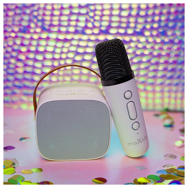 Microfon Karaoke Maxlife MXKS-100 Fără fir Alb