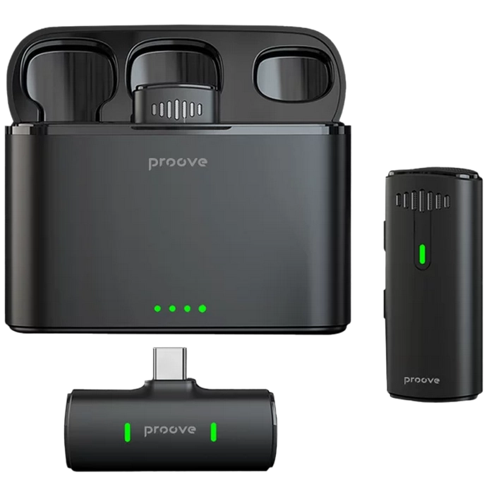 Портативный записывающий микрофон Proove Demo Type-C Беспроводной Черный