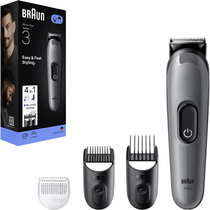 Trimmer pentru bărbați Braun AIO3500 Gri