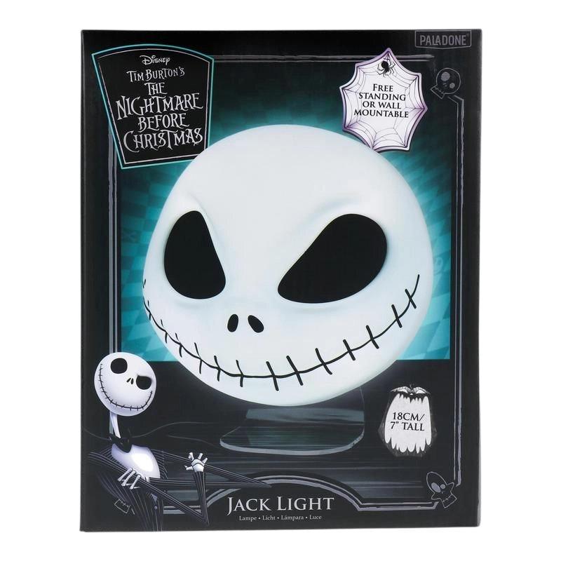 Lampa de birou Paladone Nightmare Before Christmas Jack Mask Alb rece