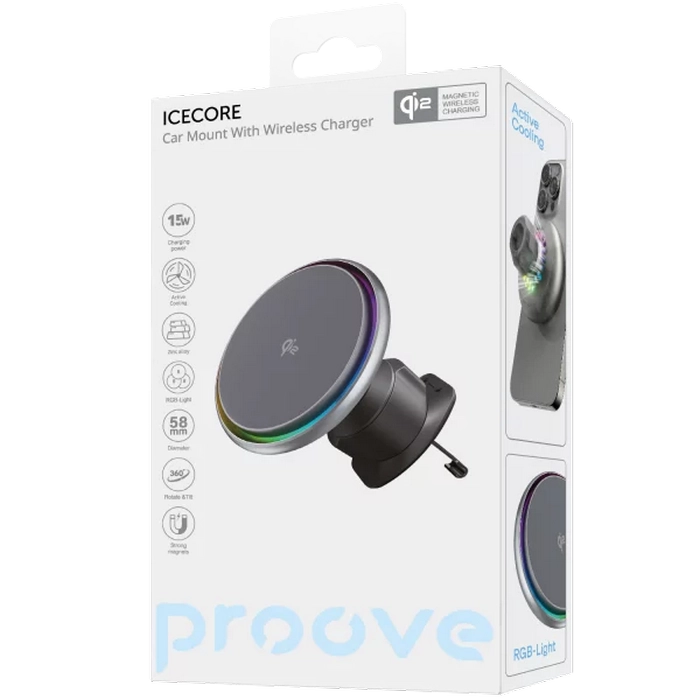 Suport Auto Proove Icecore Qi2 Gri