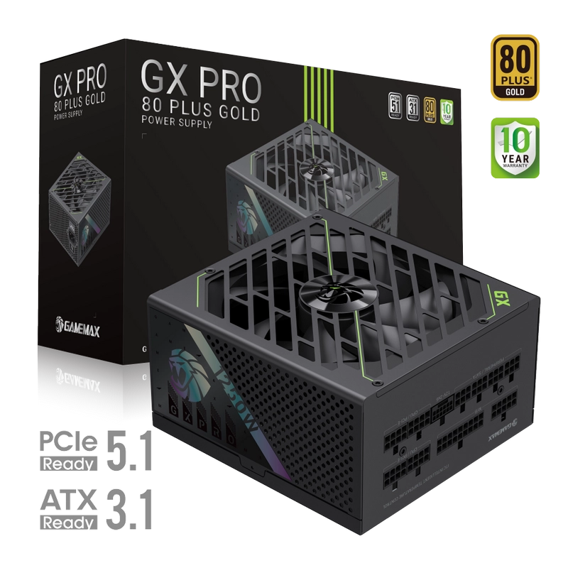 Блок питания для компьютеров Gamemax GX-1250G PRO ATX Черный