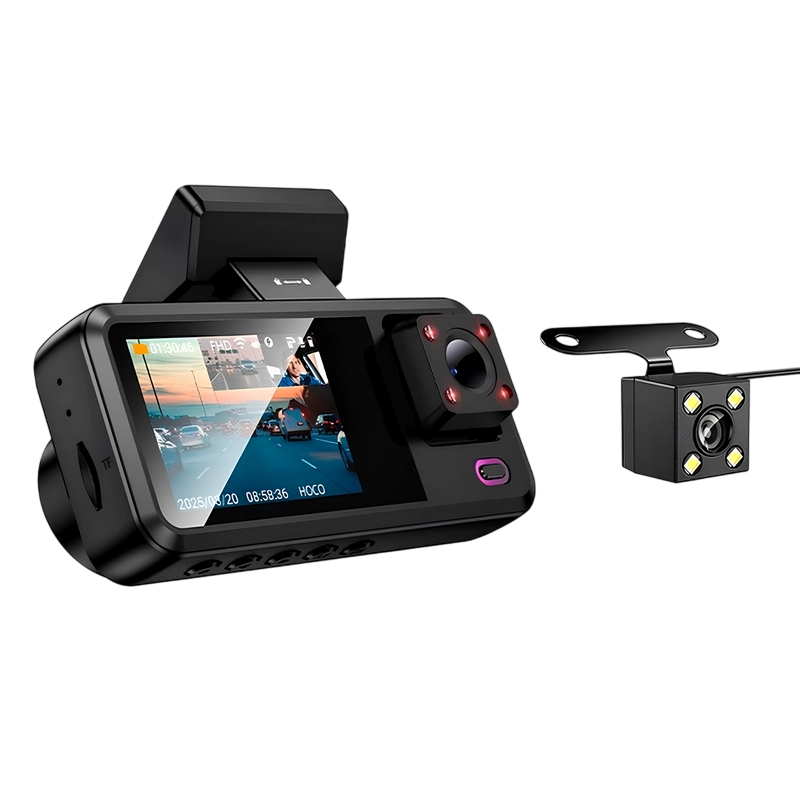 Set Dash Cam față și spate Hoco DV15 Negru