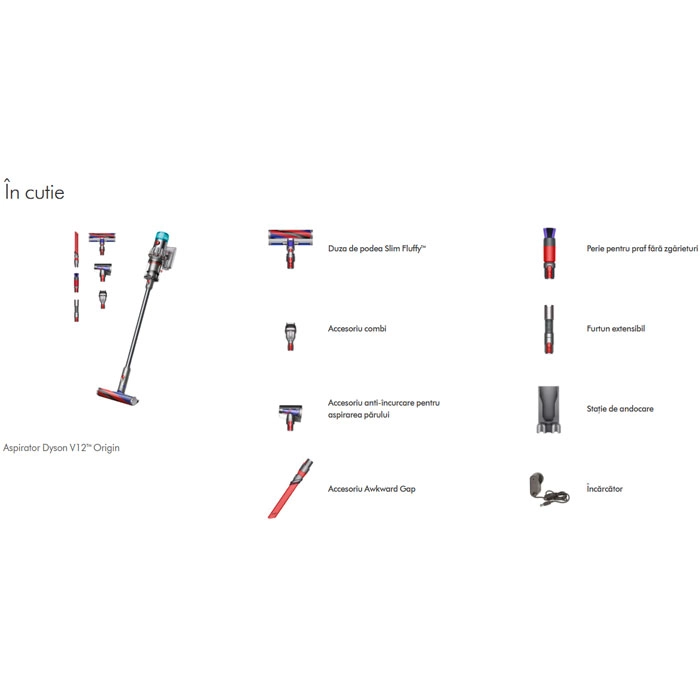 Aspirator Vertical Dyson V12 Slim Origin Argintiu