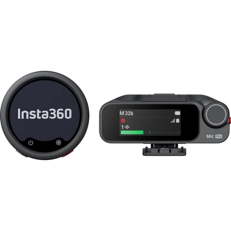Портативный записывающий микрофон Insta360 Mic Pro (1 TX + 1 RX) Беспроводной Черный