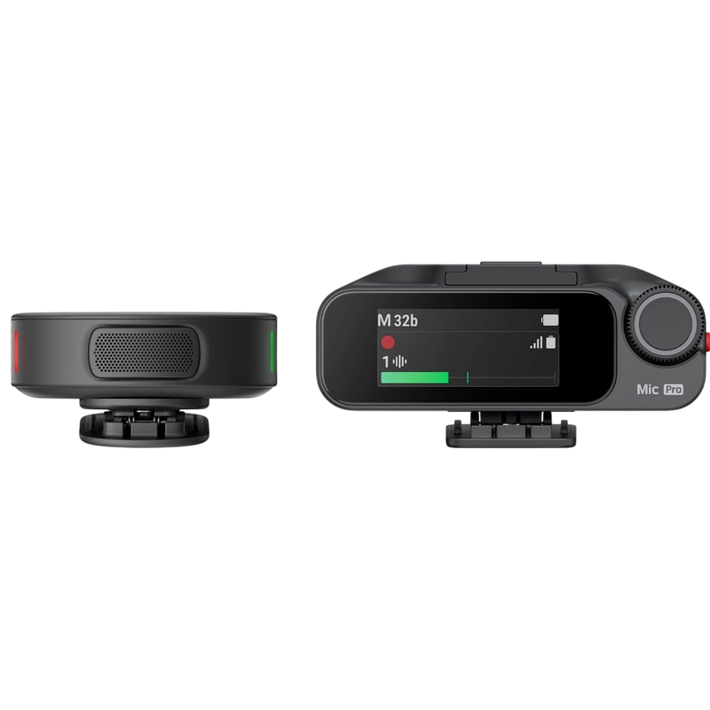 Портативный записывающий микрофон Insta360 Mic Pro (1 TX + 1 RX) Беспроводной Черный