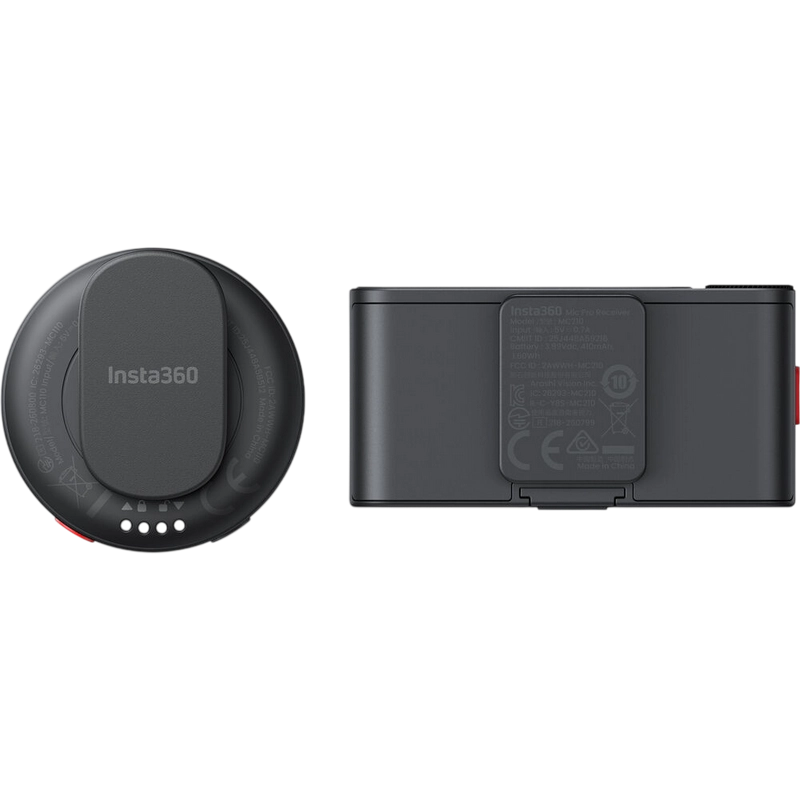 Портативный записывающий микрофон Insta360 Mic Pro (1 TX + 1 RX) Беспроводной Черный