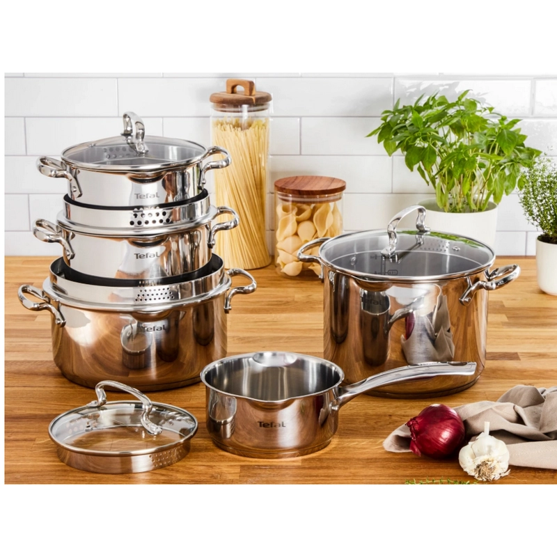 Set de vase Tefal G719SA55 Duetto+ Oțel inoxidabil
