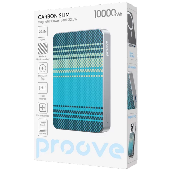 Acumulator extern Proove Carbon Slim 22.5W Argintiu