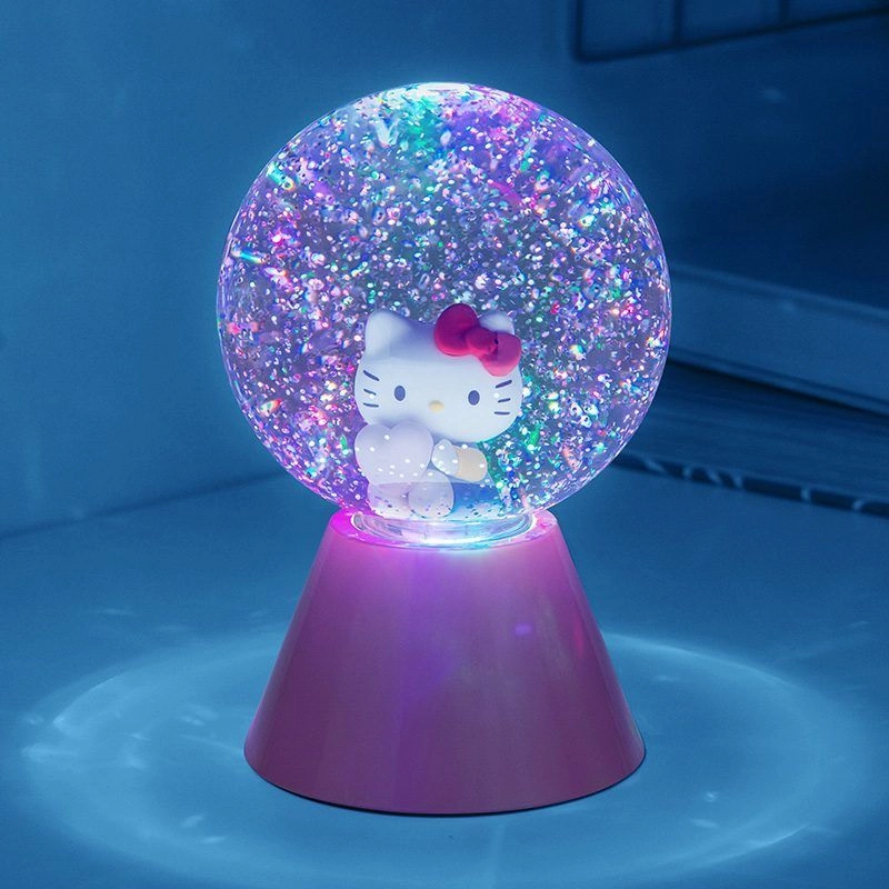 Lampă de noapte Paladone Hello Kitty LED Glitter Ball Multicolor