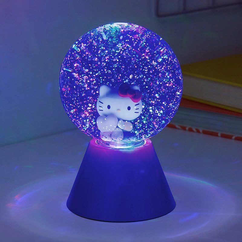 Lampă de noapte Paladone Hello Kitty LED Glitter Ball Multicolor