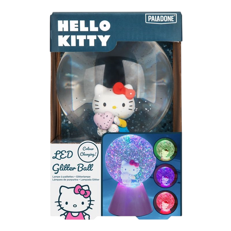 Lampă de noapte Paladone Hello Kitty LED Glitter Ball Multicolor
