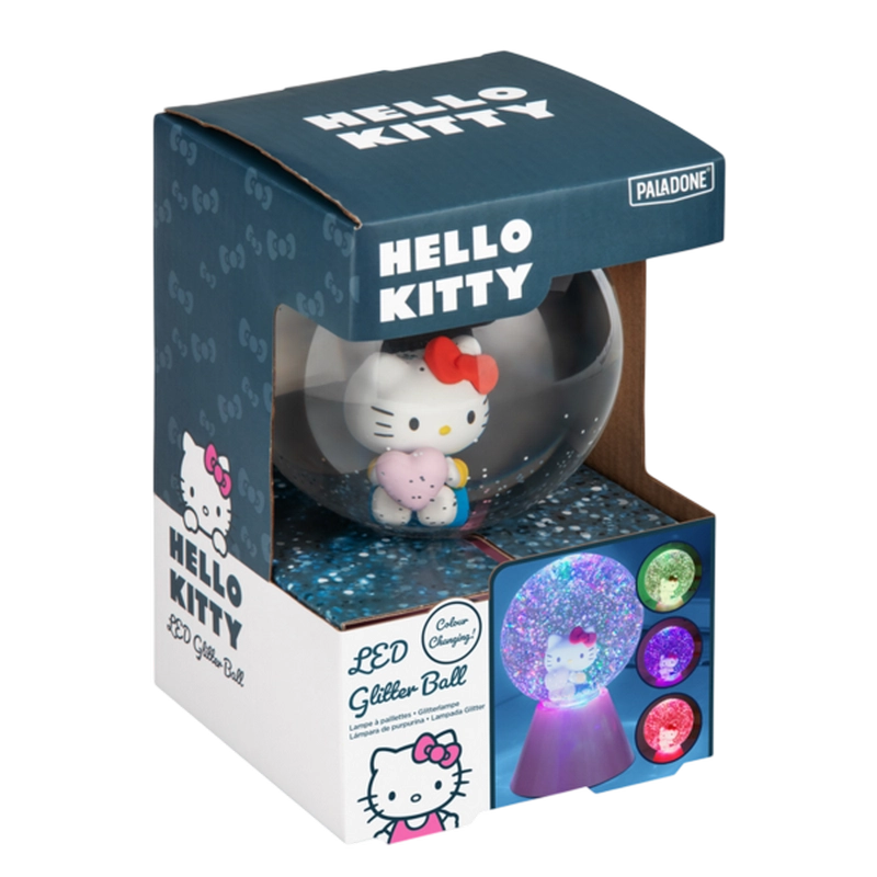 Lampă de noapte Paladone Hello Kitty LED Glitter Ball Multicolor