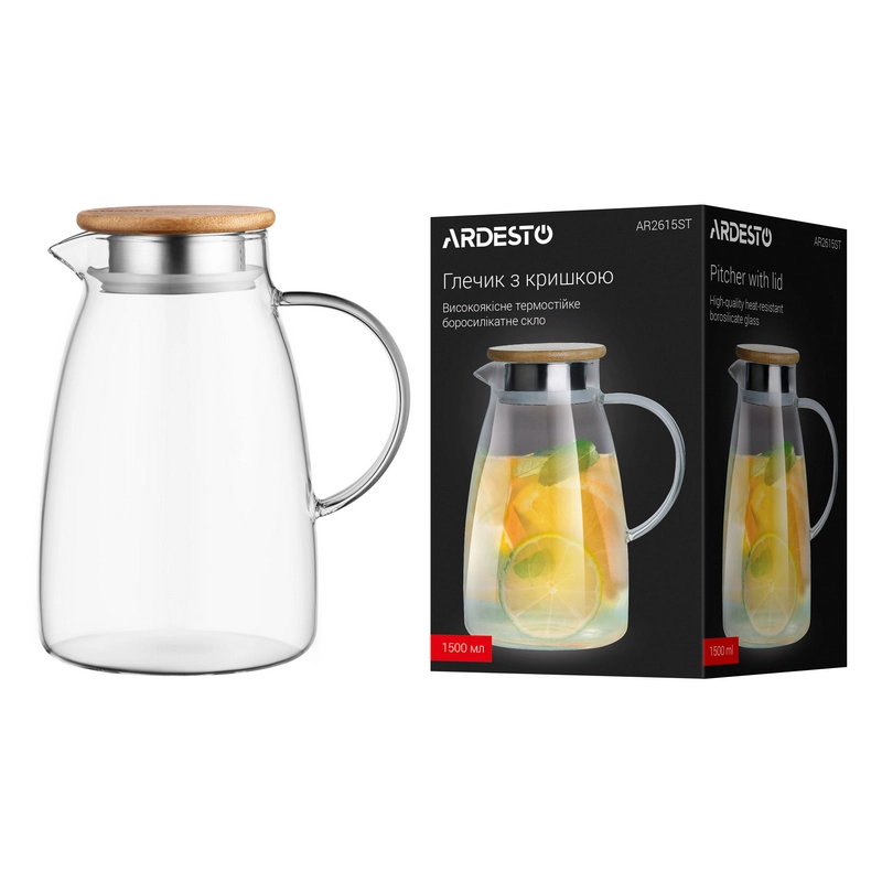 Кувшин Ardesto AR2615ST Прозрачный