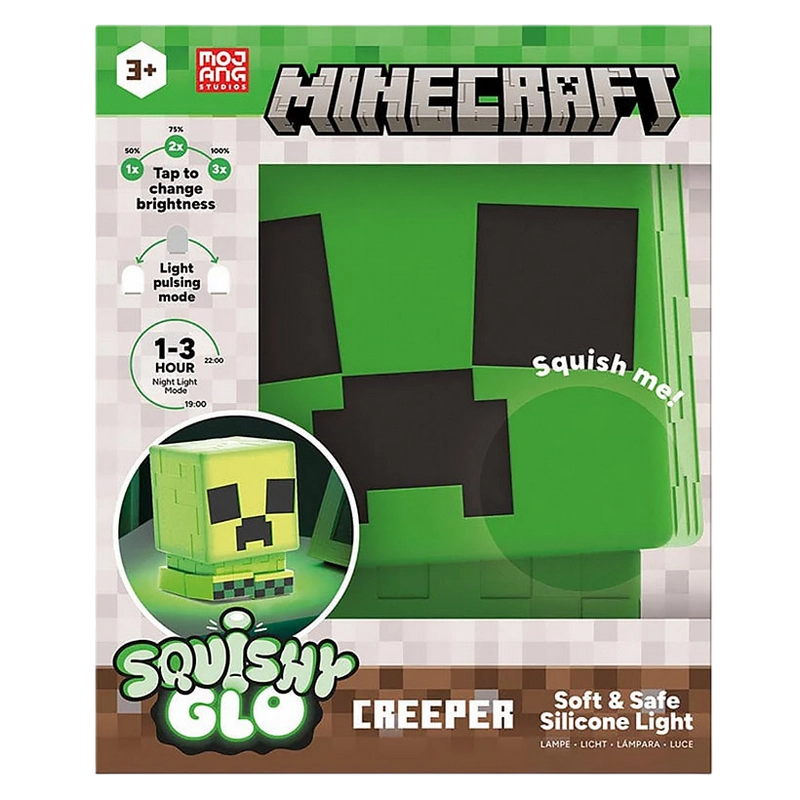 Ceas cu alarmă Paladone Creeper SquishyGlo