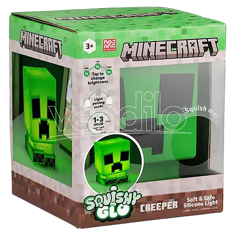 Ceas cu alarmă Paladone Creeper SquishyGlo