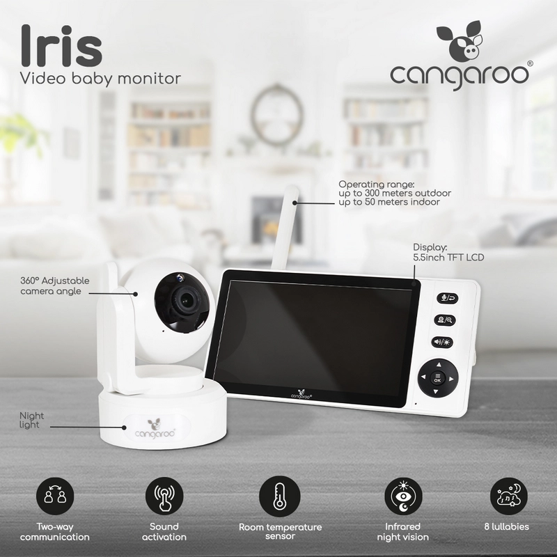 Monitor pentru copii Cangaroo Iris Alb