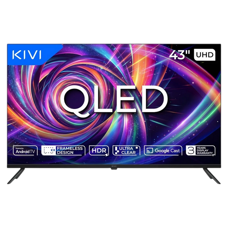43" QLED SMART Телевизор KIVI 43U7000MB Черный