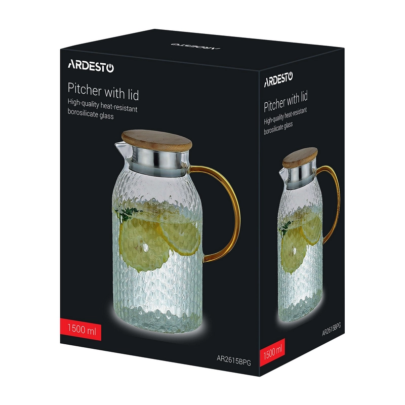 Кувшин Ardesto AR2615BPG Dew Прозрачный