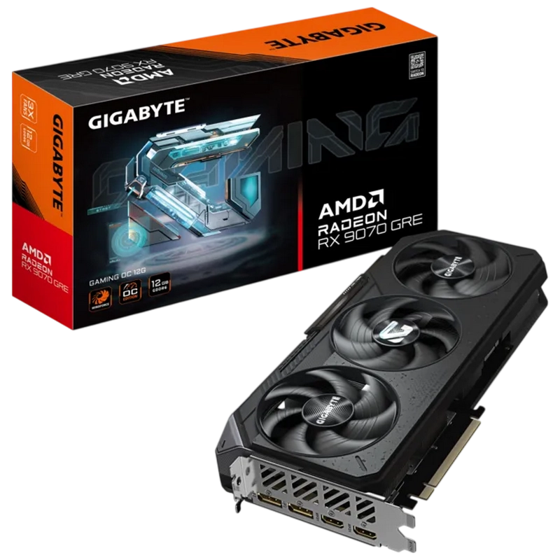 Placă video Gigabyte Radeon RX 9070 GRE Gaming OC