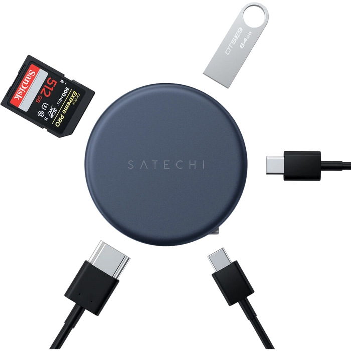 Adaptor multiport Satechi OntheGo Albastru