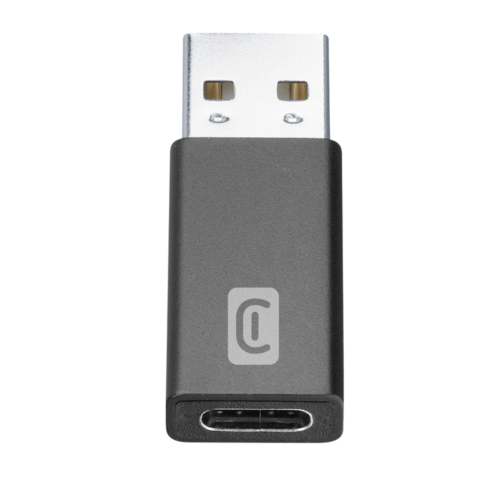 Adaptor USB Cellularline USB to USB-C Negru