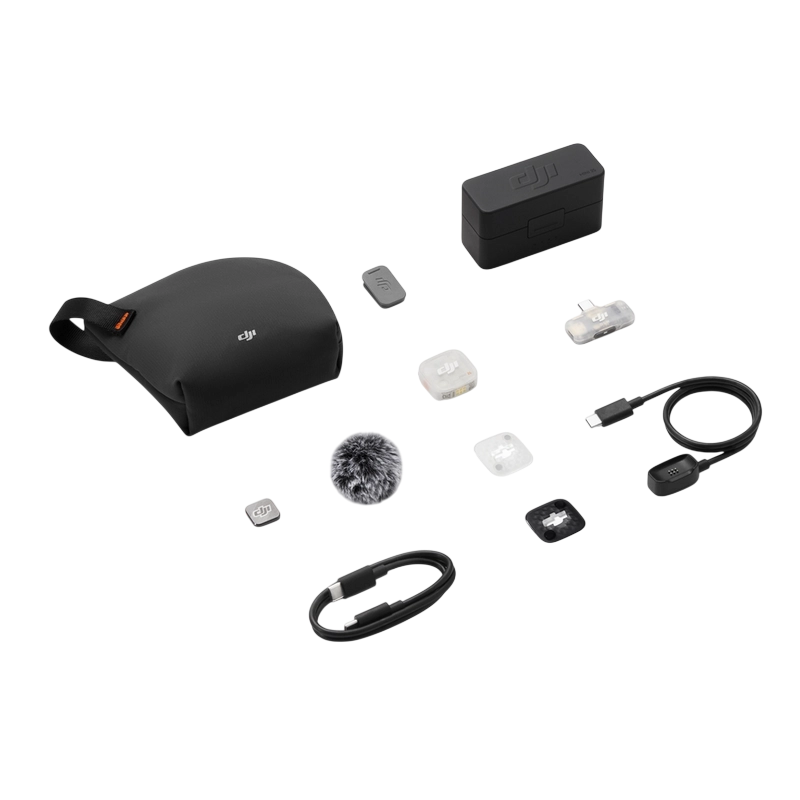 Microfon portabil pentru înregistrare vocală DJI Mic Mini 2S (1 TX + 1 Mobile RX + Charging Case) Fără fir Negru