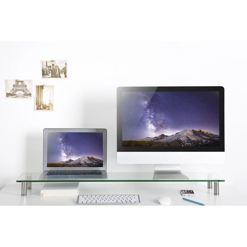 Подставка для монитора Gembird MS-TABLE-GL-01 Прозрачный