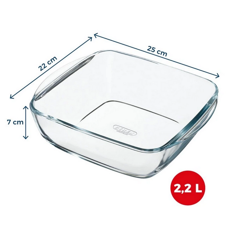 Tava de copt Pyrex 212B100 AirFryer Transparent