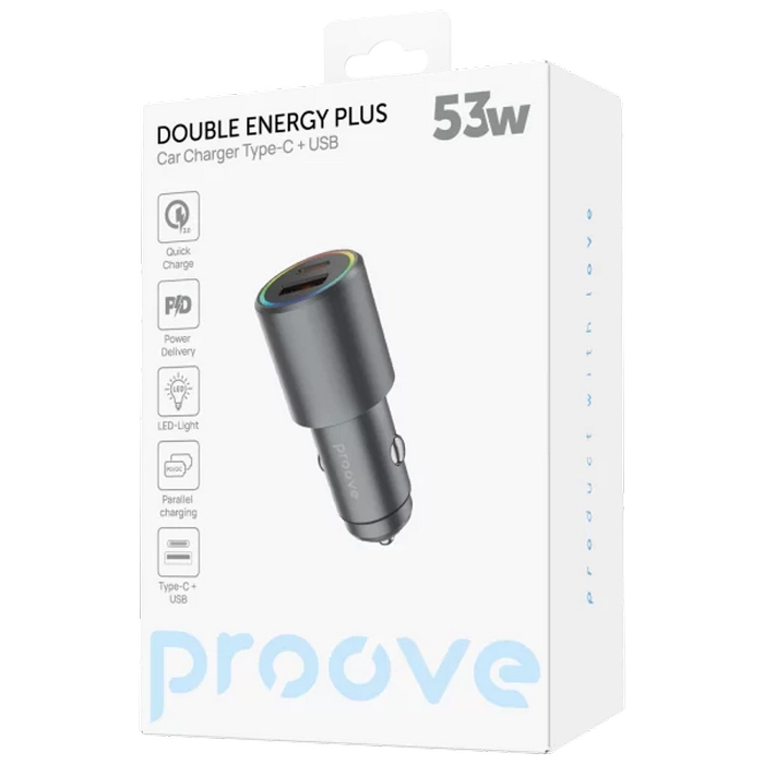 FM-модулятор Proove Double Energy Plus Серый
