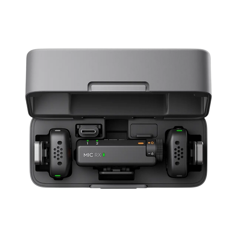 Портативный записывающий микрофон DJI Mic Mini (2 TX + 1 RX + Charging Case) Беспроводной Черный