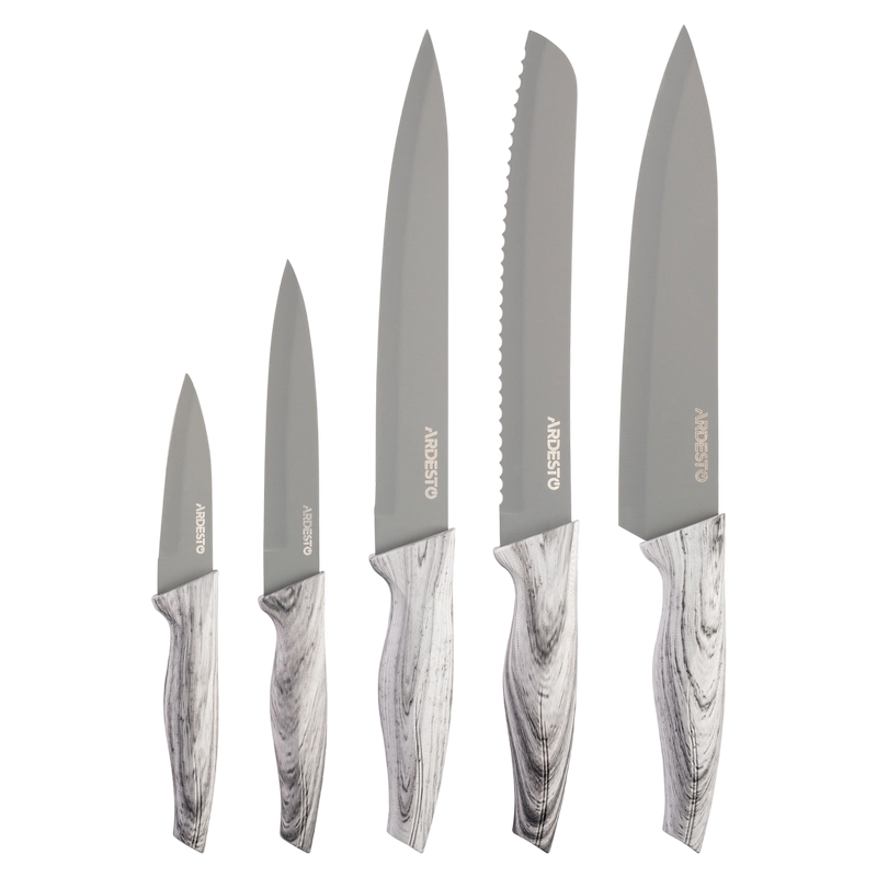 Set de Cuțite Ardesto AR2105BG Black Mars Gri