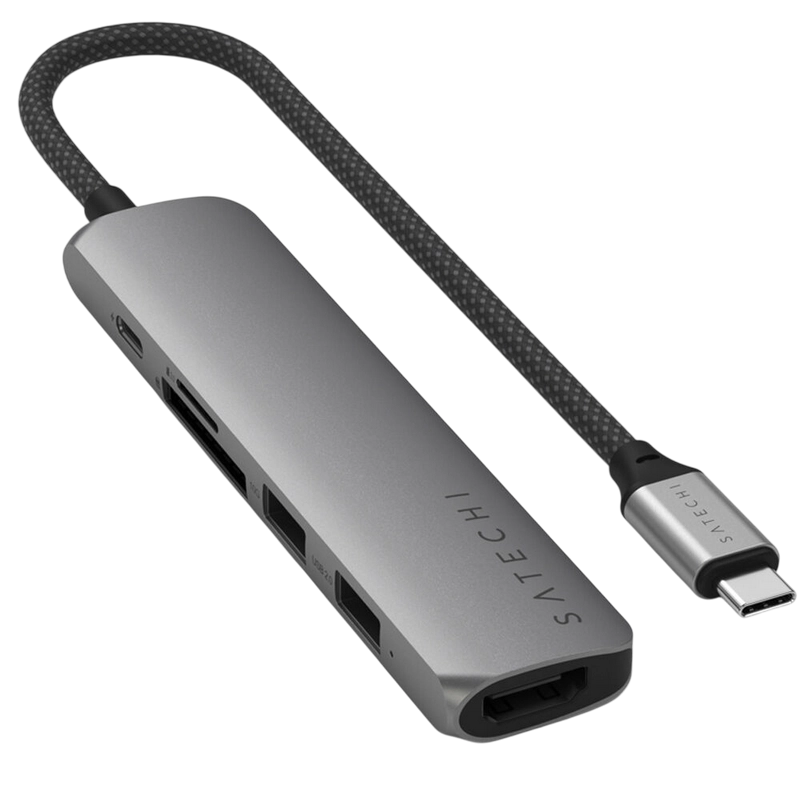 Stație Docking Satechi Slim USB-C Gri