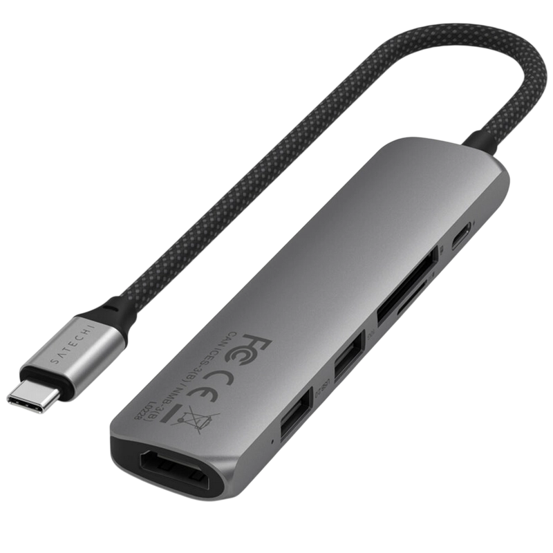 Stație Docking Satechi Slim USB-C Gri