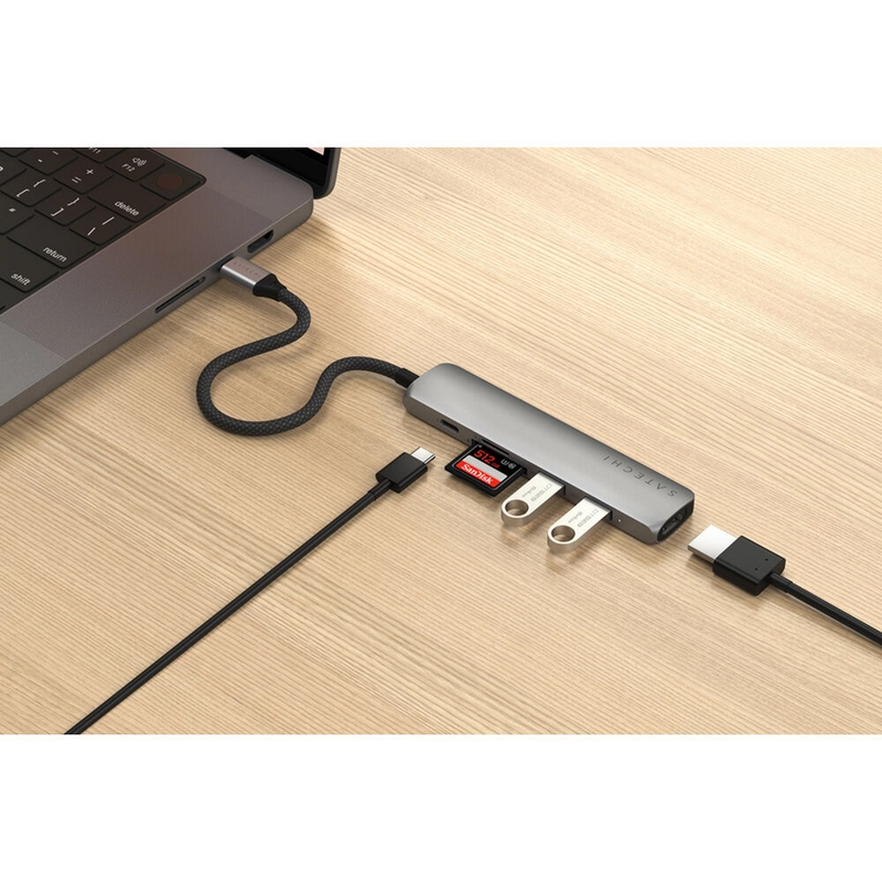Stație Docking Satechi Slim USB-C Gri