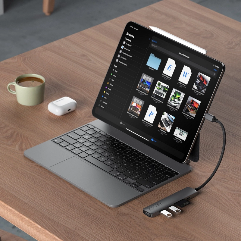 Stație Docking Satechi Slim USB-C Gri