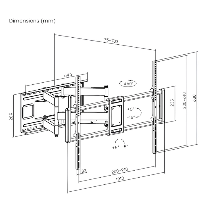 Кронштейн для телевизора Gembird WM-120ST-01 Черный